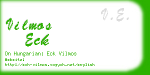 vilmos eck business card